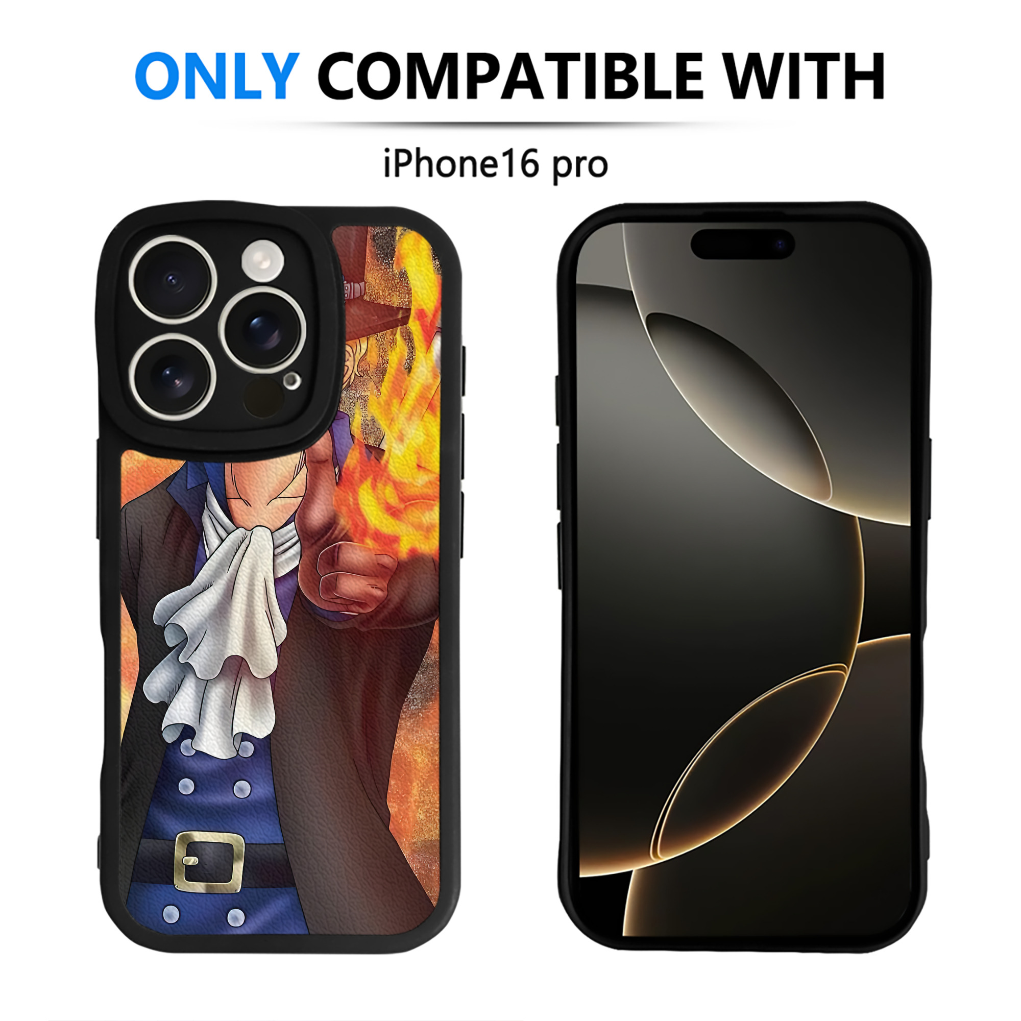 （画像用） ワンピース ONE PIECE 【iPhone 16シリーズ対応】シリコンスマホケース（レザー調） 材質：シリコン